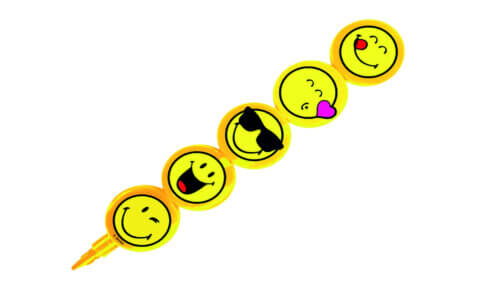 Crayons smiley pousses-mine